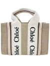 24SS Linen Woody Tote Bag Mini CHC22AP237126 - CHLOE - BALAAN 2