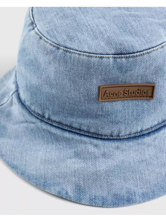 logo patch bucket hat light blue denim - ACNE STUDIOS - BALAAN 2