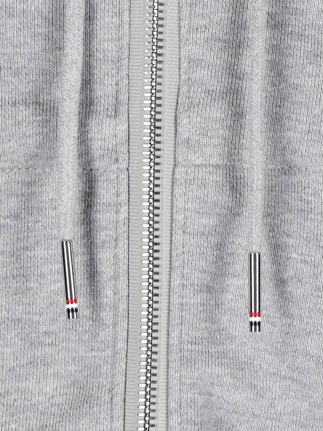 Engineered 4 Bar Diagonal Zip Up Hoodie Light Grey - THOM BROWNE - BALAAN 6