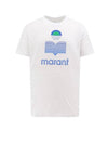 Karman Logo Linen Short Sleeve T-Shirt White - ISABEL MARANT - BALAAN 1