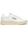 Dallas White Tab Leather Low Top Sneakers White - AUTRY - BALAAN 3