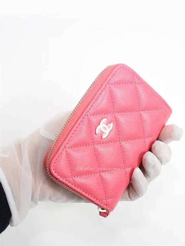 Classic zipper card wallet pink AP0216 Y33352 NN272 - CHANEL - BALAAN 7