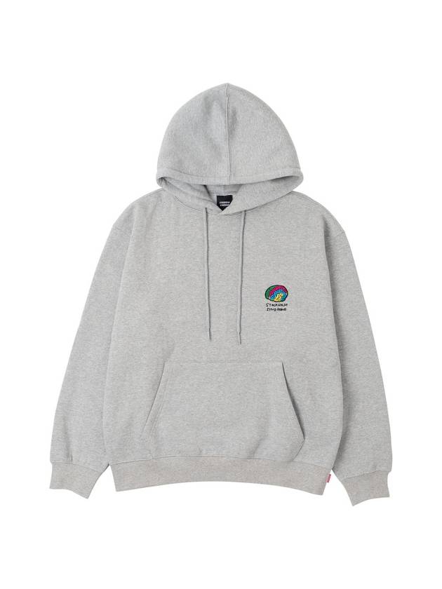 Men's Embroidery Cotton Hoodie Grey - STOCKHOLM SYNDROME - BALAAN 2