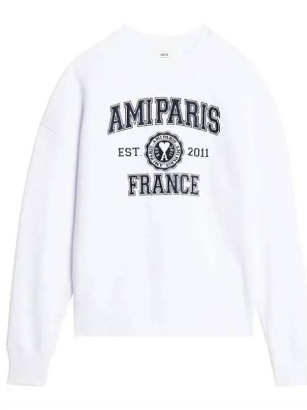 Logo Print Sweatshirt White - AMI - BALAAN 2