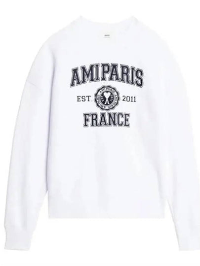 Logo Print Sweatshirt White - AMI - BALAAN 2