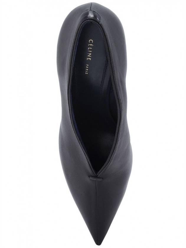 Women's V Neck Soft Pumps Heel Black - CELINE - BALAAN 2