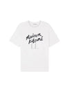 Handwriting Comfort Short Sleeve T-Shirt White - MAISON KITSUNE - BALAAN 2