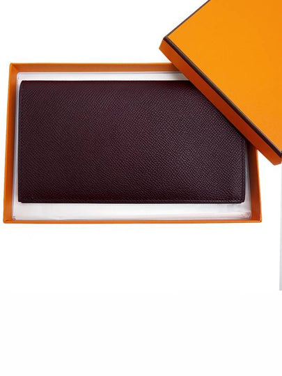 Citizen Twill Long Wallet Rouge Sellier - HERMES - BALAAN 2