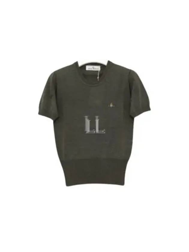 ORB Logo Short Sleeve Knit Top Green - VIVIENNE WESTWOOD - BALAAN 2