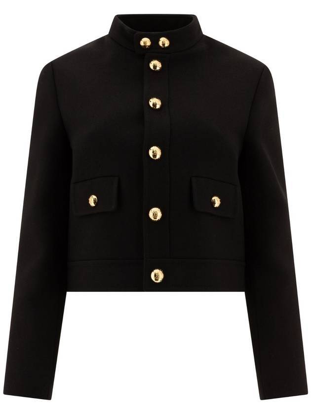 Verneuil Double Face Wool Tricotine Jacket Black - CELINE - BALAAN 1