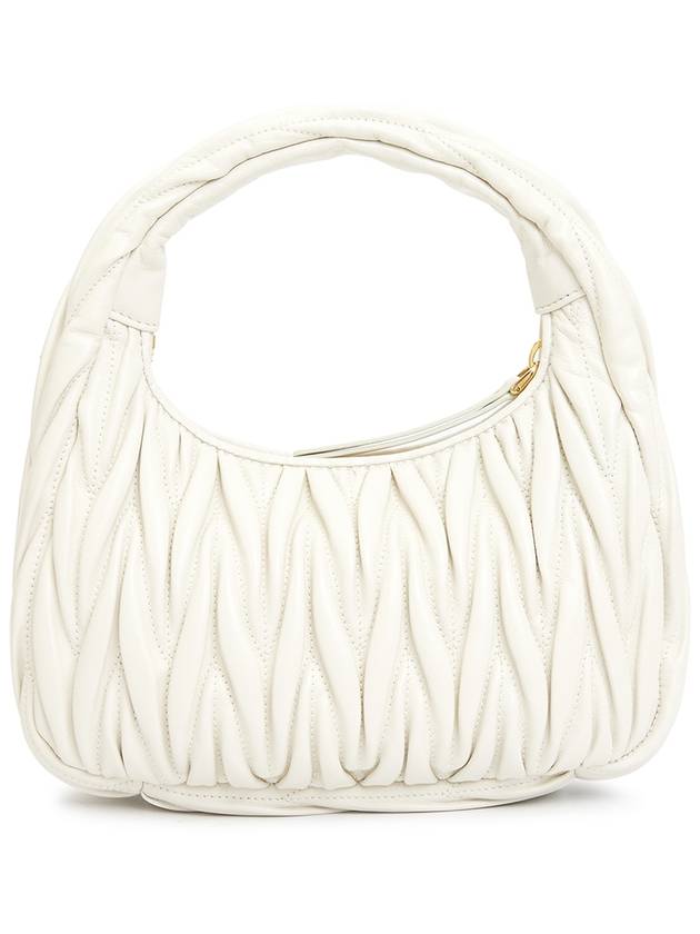 Wander Matelasse Nappa Leather Mini Hobo Tote Bag White - MIU MIU - BALAAN 5