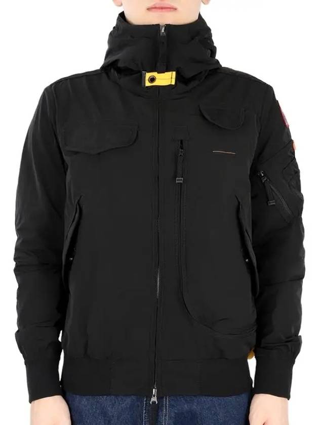 Men's Gobi Spring Hooded Bomber Black - PARAJUMPERS - BALAAN 3