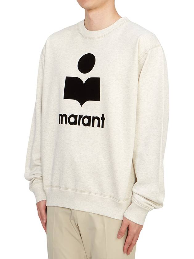 Mikoy Big Logo Cotton Sweatshirt Ecru - ISABEL MARANT - BALAAN 3