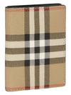 Vintage Check Leather Half Wallet Beige - BURBERRY - BALAAN 2