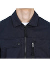 Supima Cotton Twill Stretch-TC Jacket Navy Blue - STONE ISLAND - BALAAN 8