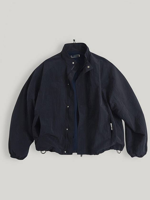 High Neck Wind Denim Jacket Navy - ARK.B - BALAAN 2