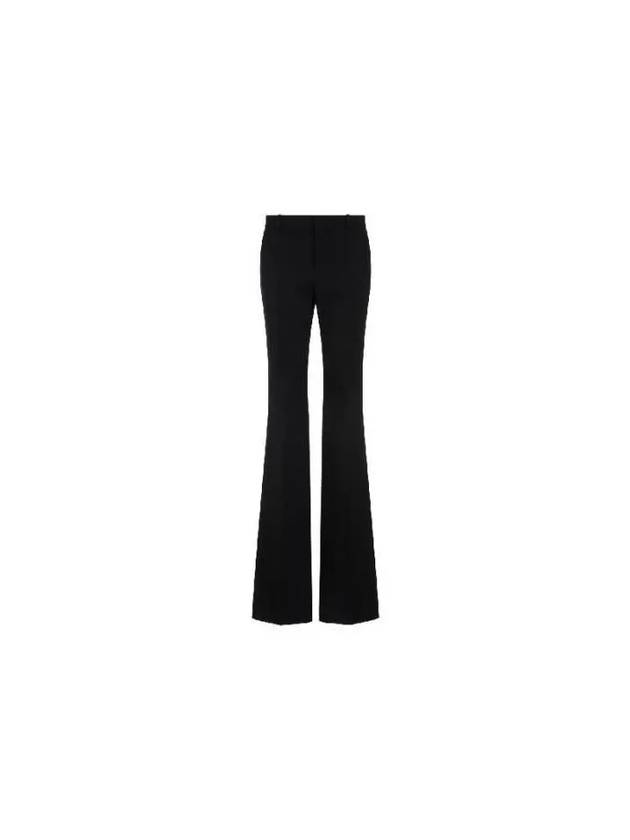 Wool Flare Wide Pants Black - SAINT LAURENT - BALAAN 2