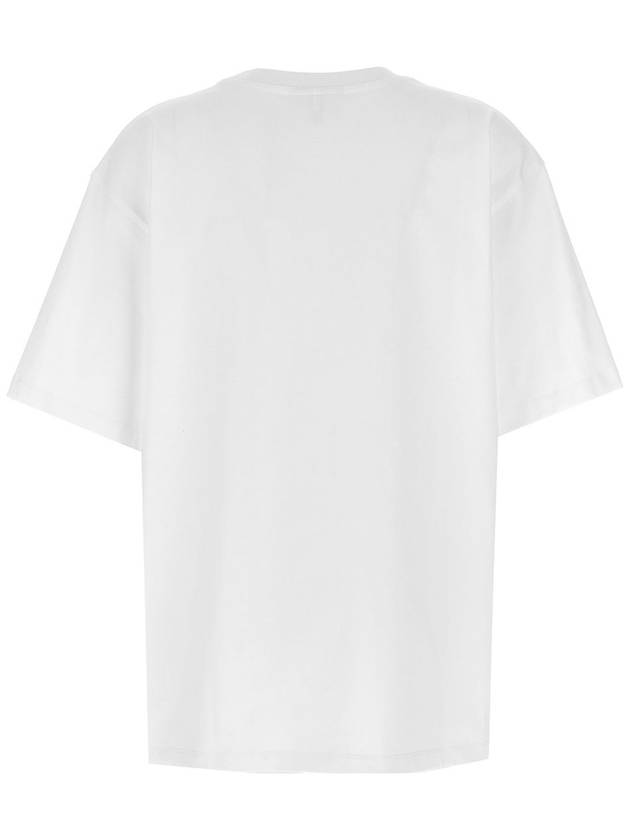 Heavy Cotton Drop Shoulder Heart Short Sleeve T-Shirt White - GANNI - BALAAN 3