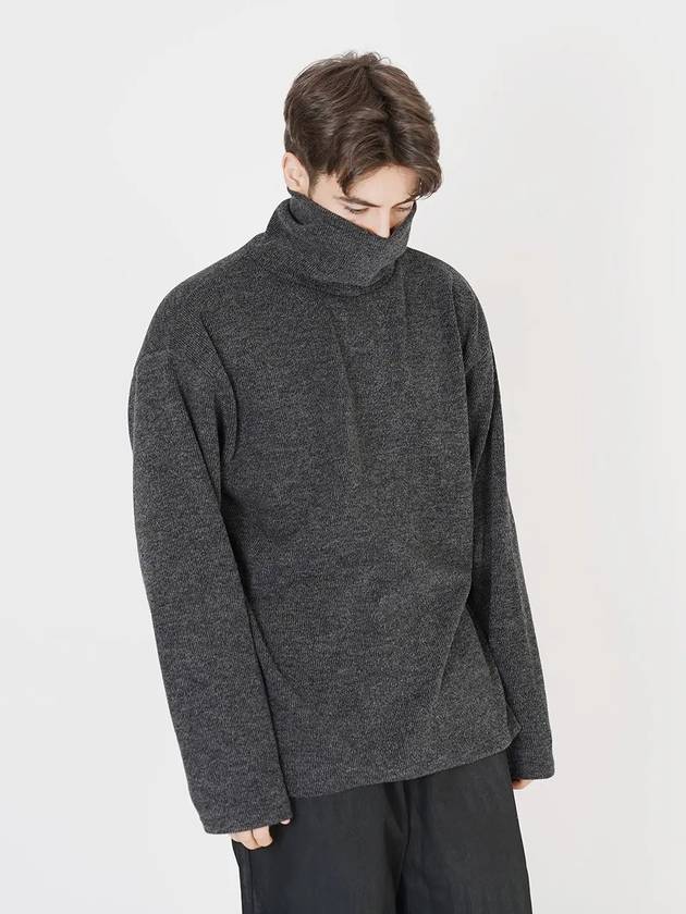 Wide Polar Neck Knit Chacoal - CHANCE'S NOI - BALAAN 1