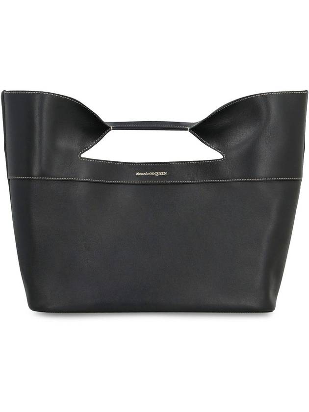 The Bow Strap Small Tote Bag Black - ALEXANDER MCQUEEN - BALAAN 3