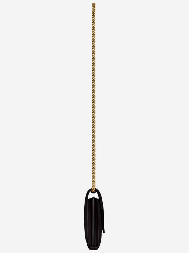 Matelasse Monogram Chain Cross Bag Black - SAINT LAURENT - BALAAN 4