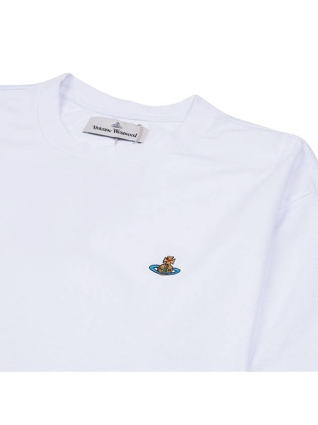 ORB Logo Cotton Short Sleeve T-Shirt White - VIVIENNE WESTWOOD - BALAAN 4