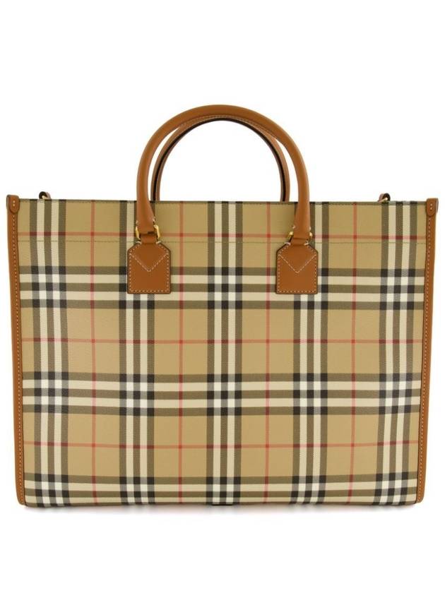 Freya Medium Tote Bag Brown Archive Beige - BURBERRY - BALAAN 3