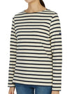 Women's Meridame II Striped Long Sleeve T-Shirt Ecru Marine - SAINT JAMES - BALAAN 3