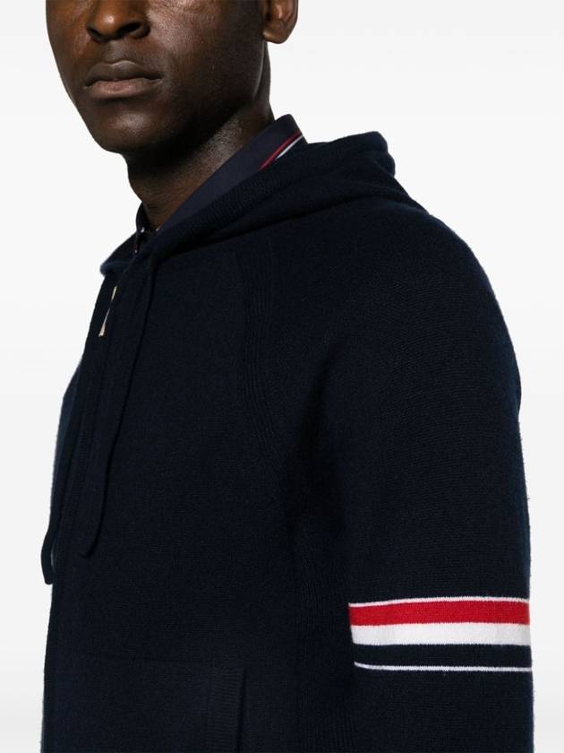 Armband Cashmere Zip-Up Hoodie Navy - THOM BROWNE - BALAAN 6