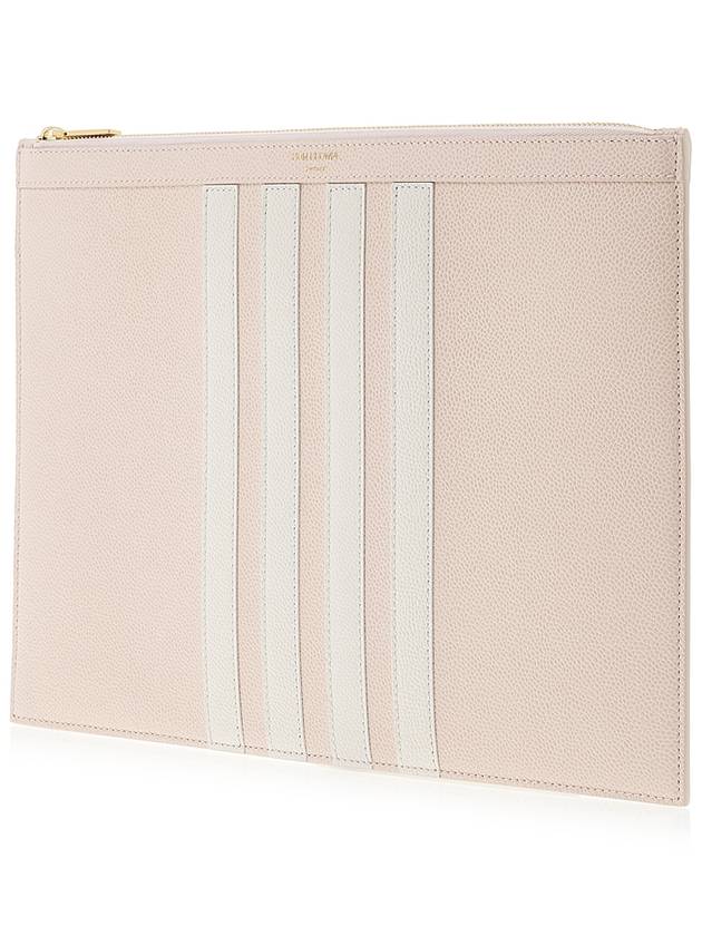 Diagonal Medium Document Case Clutch Bag Light Pink - THOM BROWNE - BALAAN 3