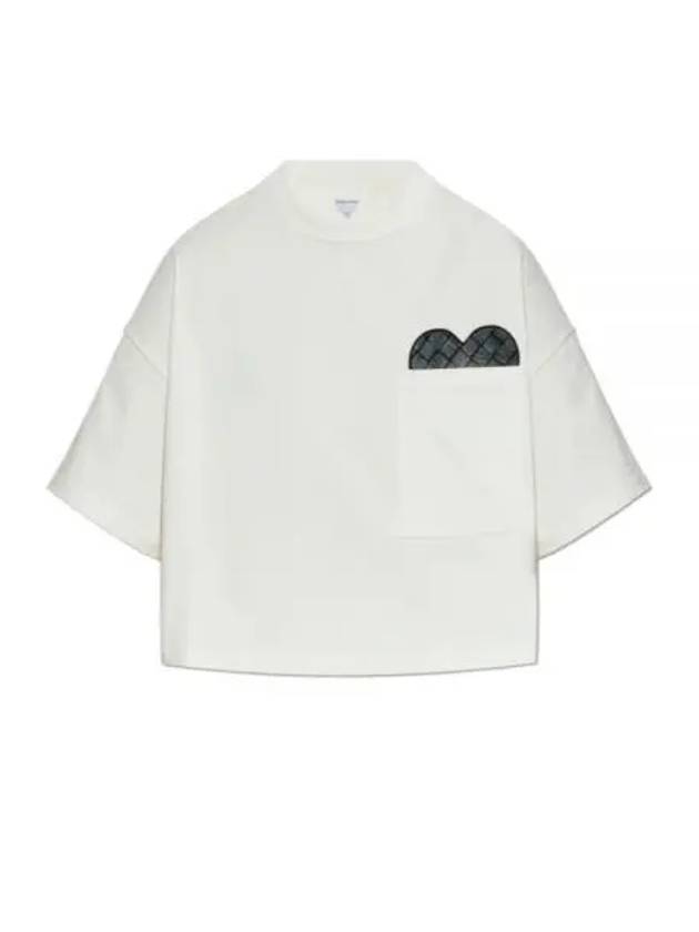 Pocket Detail Cotton Short Sleeve T-Shirt White - BOTTEGA VENETA - BALAAN 2