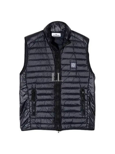 Men's Logo Patch Puffer Vest Navy - STONE ISLAND - BALAAN 2