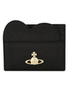 Logo Plaque Heart Card Wallet Black - VIVIENNE WESTWOOD - BALAAN 2