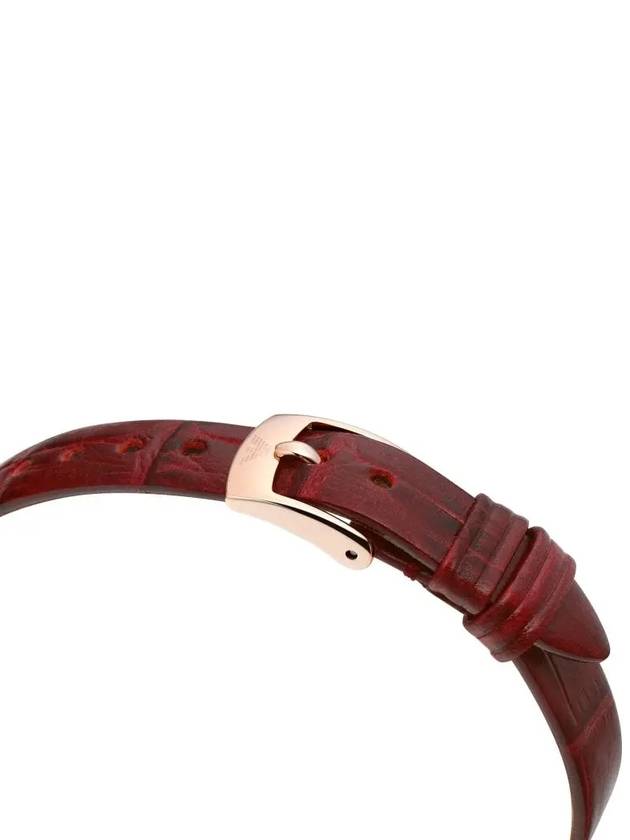 Women's Mother Of Pearl Dial Leather Watch Red - EMPORIO ARMANI - BALAAN 5