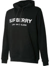 Logo Print Cotton Hoodie Black - BURBERRY - BALAAN 3