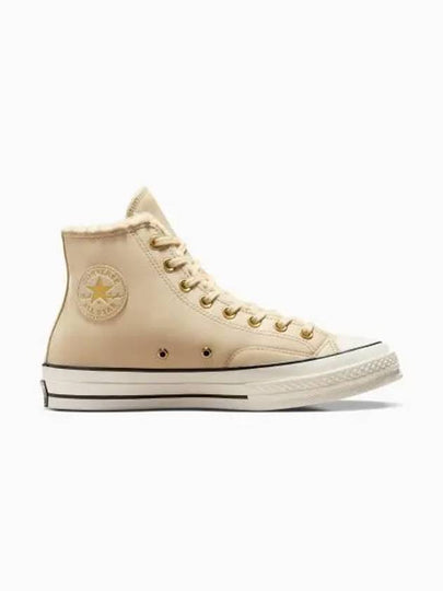 Chuck 70 Leather High Top Sneakers Miso Glaze - CONVERSE - BALAAN 2