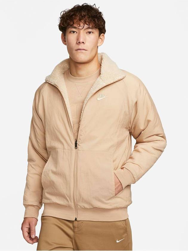 Sportswear Reversible Zip-up Jacket Beige - NIKE - BALAAN 4