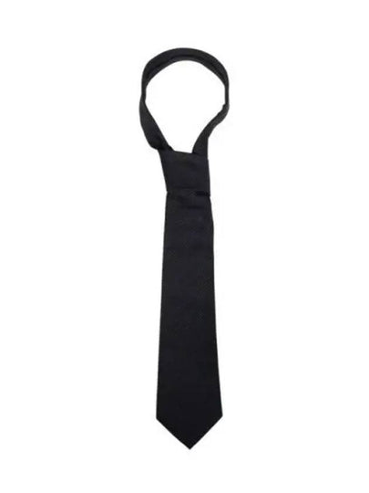 Stripe Silk Blend Necktie Black - SAINT LAURENT - BALAAN 2