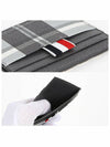 4-Bar Madras Pebble Grain Leather Card Wallet - THOM BROWNE - BALAAN 5