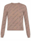 Allover Logo Pattern Knit Top Dark Beige - BALENCIAGA - BALAAN 2