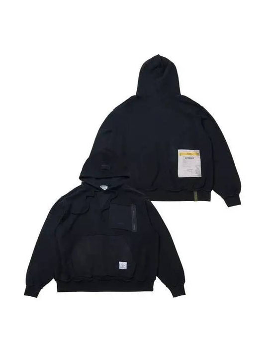 INSIDEOUT OVERSIZED BIO WASHED HOODIE V2 BLACK Black 271577 - STIGMA - BALAAN 1