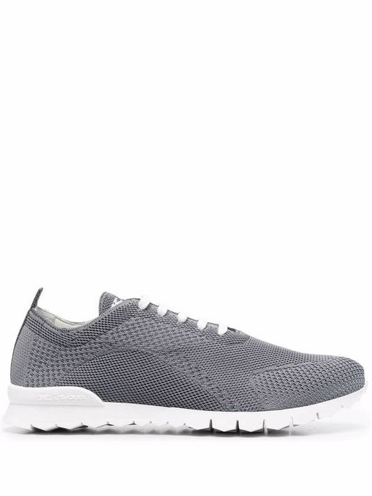 knit low top sneakers gray - KITON - BALAAN.