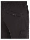 Stretch Cotton Tela Paracadute Cargo Straight Pants Black - STONE ISLAND - BALAAN 5