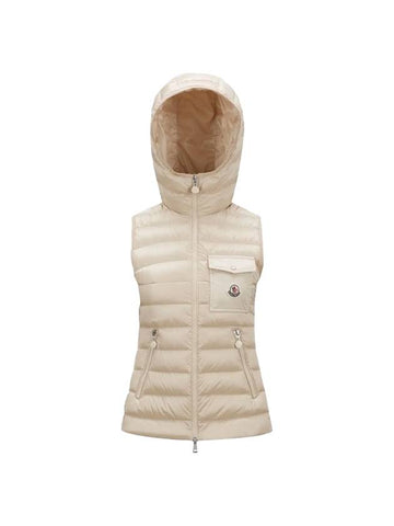 Glygos Down Vest Beige - MONCLER - BALAAN.