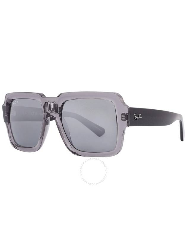 Ray Ban Magellan Bio Based Polarized Grey Mirror Gradient Square Unisex Sunglasses RB4408 672582 54 - RAY-BAN - BALAAN 3