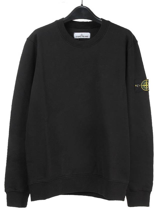 Wappen Patch Crew Neck Sweatshirt Black - STONE ISLAND - BALAAN 2