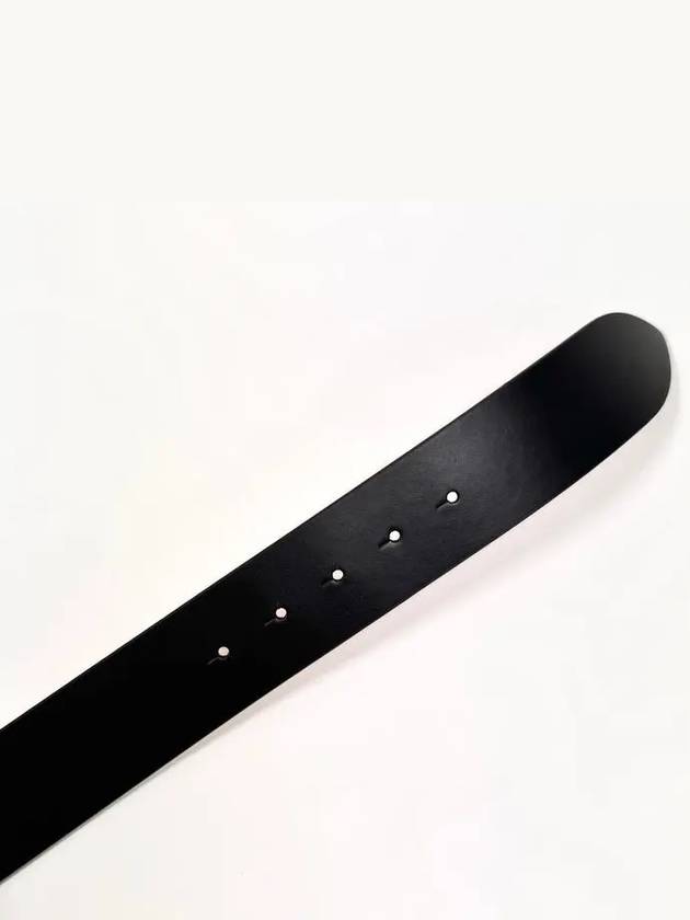 Number Logo Stitched Leather Belt Black - MAISON MARGIELA - BALAAN 6