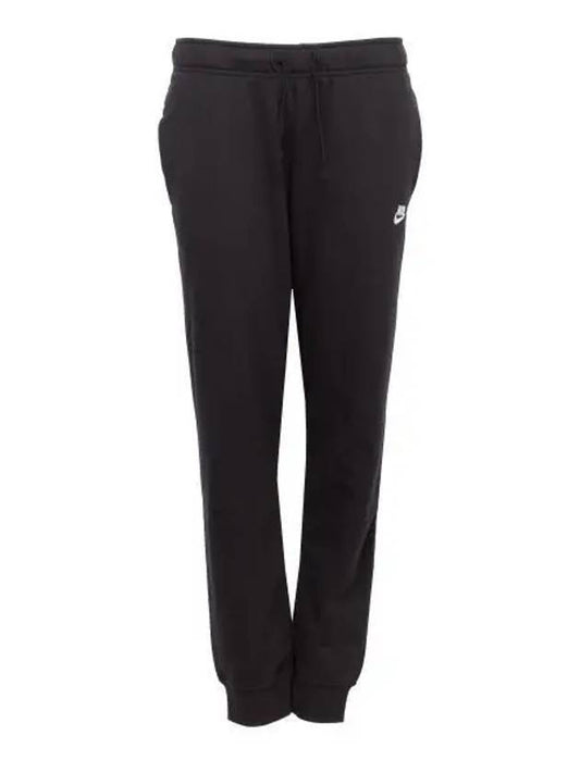 Women's Sportswear Club Fleece Mid-Rise Track Pants Black - NIKE - BALAAN 1