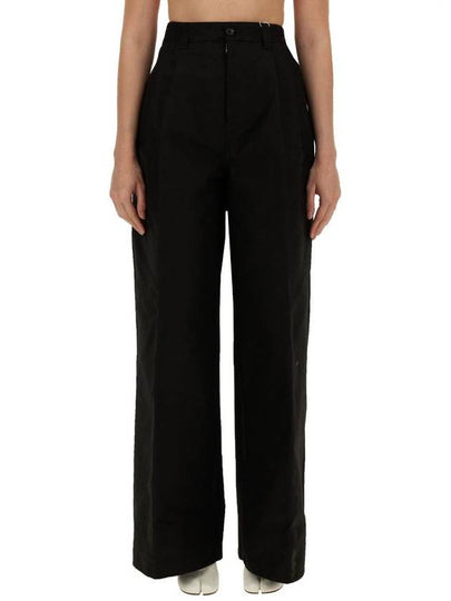 High Waist Leg Tailored Wide Pants Black - MAISON MARGIELA - BALAAN 2