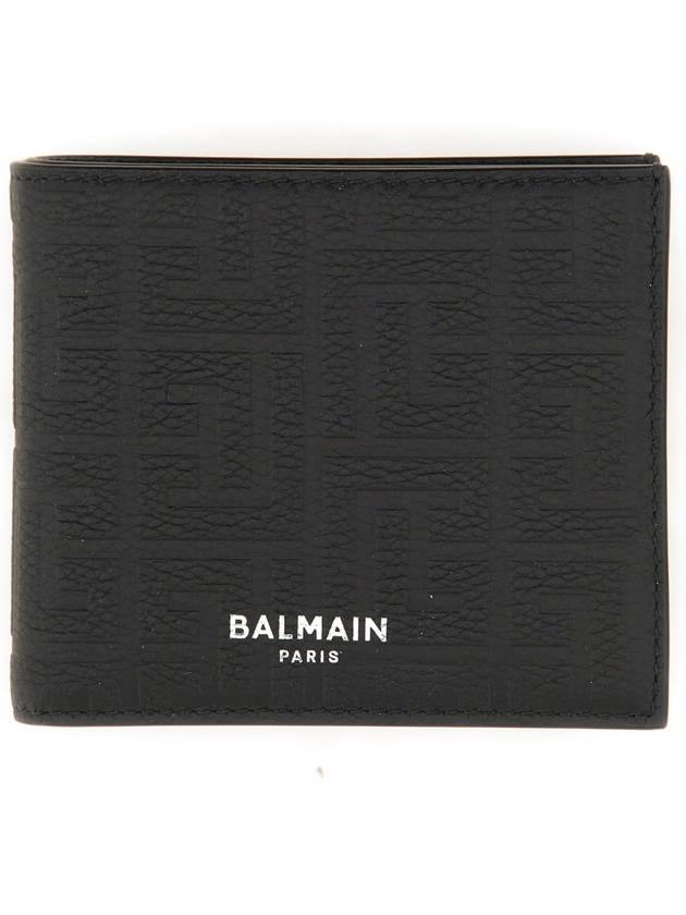 LEATHER WALLET - BALMAIN - BALAAN 1